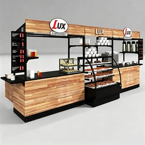 Diseño de Quiosco de Café Moderno LUX, Diseño Personalizado para Centro Comercial, Cafetería, Exhibición de Madera, Diseño 3D Max para Quiosco de Café - Product Image 4
