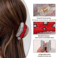 Vente en gros usine : Pince à cheveux mignonne de Noël, série pailletée, pince requin, logo personnalisé, accessoire pour chignon femme