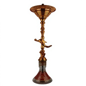 Auténtico Set de Cachimba Khalil Mamoon Gold Horse Ice - 94cm con Núcleo y Cámara Interna de Latón Sólido - Product Image 3