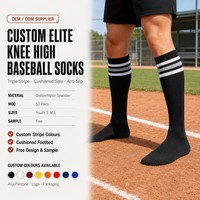 Chaussettes de sport en coton à rayures triples, rembourrées, pour le baseball, le softball et les sports de balle – Programme d'achat en gros pour équipes