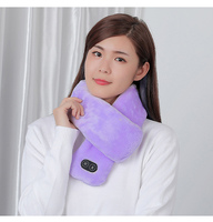 Multifunctional USB Neck Heated Mink Fleece Short Plush Warm Scarf for Winter Men Women