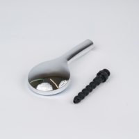 Waymay Douchette à main 2-en-1 et fonction de lavement anal, finition chromée moderne, en plastique, installation facile pour salle de bain