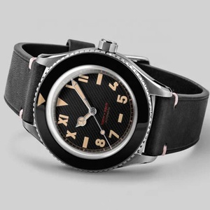 Montre automatique de luxe pour homme, en acier inoxydable 316L, verre saphir, 10 ATM, mouvement japonais, bracelet en cuir - Product Image 2