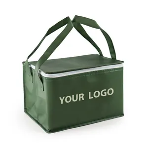 Yeni promosyon hediyeler çanta özel logo tasarım ağır yalıtımlı öğle yemeği teslimat kolları ile soğutucu çanta