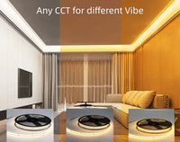 Lumière LED linéaire COB à haut lumen, DC24V, sans scintillement, 528 LED, bande lumineuse uniforme pour escalier, placard, mur, plafond, éclairage architectural