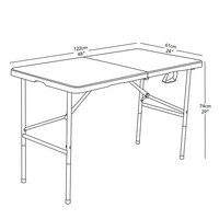 Table pliante carrée ZDZ-05 en plastique HDPE de 4 pieds / 6 pieds / 8 pieds, mobilier d'extérieur portable, pliable, blanche, pour décoration de fête et de mariage