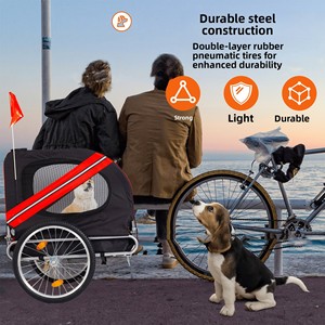 <span class=keywords><strong>Remolque</strong></span> <span class=keywords><strong>para</strong></span> Bicicleta Personalizable <span class=keywords><strong>de</strong></span> 16 Pulgadas con Plataforma Plegable <span class=keywords><strong>de</strong></span> Acero Inoxidable <span class=keywords><strong>para</strong></span> Transportar <span class=keywords><strong>Perros</strong></span> - Product Image 2
