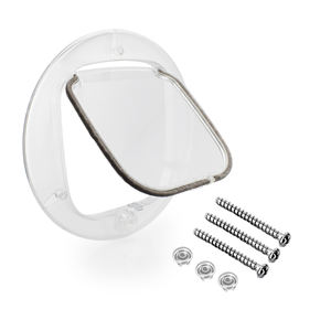 Modern Transparent ABS/Acrylic Pet <strong>Door</strong> <strong>Flap</strong> <strong>for</strong> <strong>Cats</strong> Small Dogs 4-Way Lock Screens/Windows/Sliding <strong>Glass</strong> Portable Durable - Product Image 1