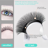 Extensions de cils en forme de W YY en gros, volume intense, noir mat, en soie, aspect naturel et moelleux, fournitures pour cils sous marque privée