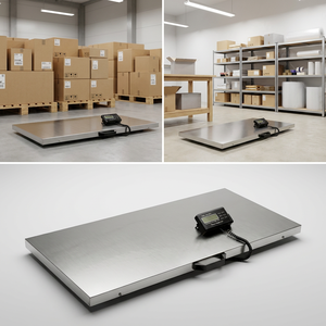 Balance d'entrepôt logistique de poids de cargaison numérique électrique de 500kg avec la grande plate-forme d'acier inoxydable - Product Image 5