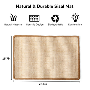 Planche à gratter pour chat, ne laisse pas de miettes, tapis en sisal, vertical, mural, résistant aux rayures, résistant à l'usure, jouet pour aiguiser les griffes du chat - Product Image 5