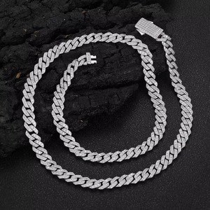 Pass Diamond <b>Tester</b> VVS1 Moissanite Miami Cuban Chain with GRA 18K <b>Gold</b> Vermeil 925 Silver Bezel Set Hip Hop Iced Out Jewelry - Product Image 3
