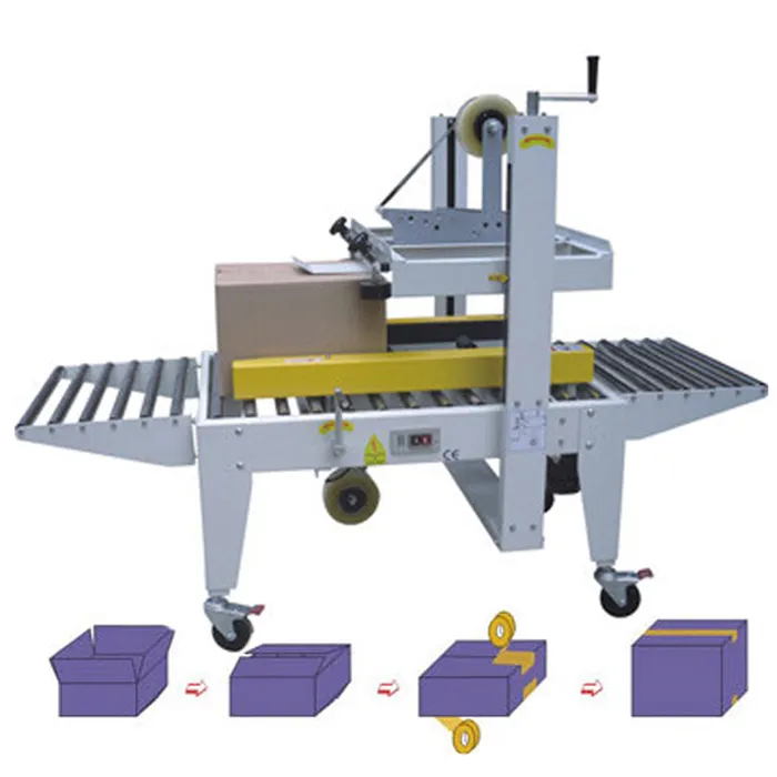 Easy To Use Semi-Automatic Carton Sealing Machine Automatic Carton Box Sealing Machine Adhesive Tape Box Sealing Machine