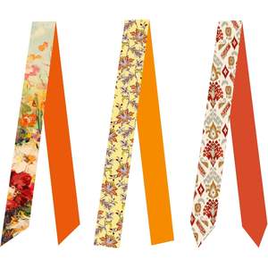 Écharpe de créateur Tolzorai à double couche personnalisée, 100% twill de soie imprimé avec logo de dessin animé pour la vente en gros de la marque de printemps - Product Image 5