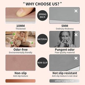 Tapis de yoga TPE personnalisé, léger, extra large, certifié RoHS, matériau écologique, antidérapant, tapis de yoga TPE pour la remise en forme - Product Image 2
