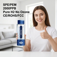 Idée cadeau : Générateur d'eau portable à haute concentration avec technologie de séparation hydrogène-oxygène SPE, batterie au lithium 4000 mAh, 450 ml