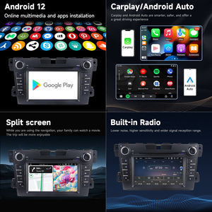 Đài phát thanh xe Android 12 đa phương tiện Android đài phát thanh xe Car DVD Player Navigation GPS cho Mazda cx7 2007 - Product Image 4