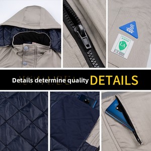 Veste <span class=keywords><strong>de</strong></span> <span class=keywords><strong>travail</strong></span> d'hiver pour hommes, ignifuge, antistatique, épaisse, chaude, à capuche, uniforme personnalisé pour les groupes d'entreprises, vêtements <span class=keywords><strong>de</strong></span> <span class=keywords><strong>travail</strong></span> <span class=keywords><strong>de</strong></span> sécurité - Product Image 3