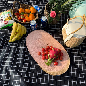 Spring Outing Thickened Picnic Mat Oblong Coffee Checkered Moistureproof Outdoor Camping Portable Waterproof Grid Mat - Product Image 1