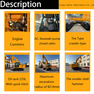Excavadora de cadenas de 15 toneladas, cazo de 0.56m³, radio de excavación de 8.2m, 360° °   Rotación, Enganche Rápido Hidráulico. - Product Image 3