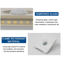 AC220V 1.5W LED tersembunyi lampu kaki tangga tubuh manusia PIR inframerah Sensor gerak sudut LED lampu dinding langkah untuk rumah dan kantor