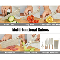 Accessoires de cuisine, ensemble de couteaux à steak professionnels personnalisés, ensemble de couteaux de chef en acier inoxydable, ensemble de 6 couteaux de cuisine de petite taille