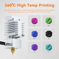 Hotend Kit pembaruan Ender 3 V3 SE Kit blok pemanas, kepala cetak suhu tinggi tenggorokan bimallic untuk Printer 3D Ender3 V3 Se
