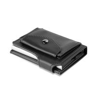 Portefeuille Homme en Cuir et Alliage d'Aluminium Anti-RFID Fangshui Business-Up, Clip à Fermeture Éclair, Logo Personnalisable, Carte de Crédit - Meilleure Vente
