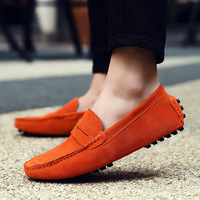 Chaussures décontractées pour hommes, mocassins en daim faits à la main, chaussures plates à enfiler pour hommes, chaussures de conduite, grandes tailles