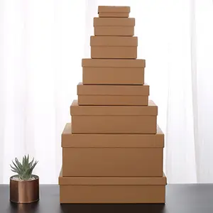 lack hand-made rectangular kids men birthday kraft paper gift set package box for clothes valentine box giftsb