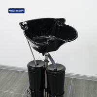 Wally Beauty Portable debout Mobile réglable coiffure lavage shampooing chaise bassin évier bol