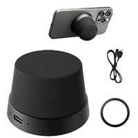 Altavoz Magnético Portátil Inalámbrico BT 5.3 IPX6 a Prueba de Agua para Ducha, con Bajos Potentes, Soporte para Teléfono Celular, para Exteriores, con Batería, Ideal para Regalo