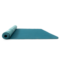 Tapis de fitness et de Pilates personnalisé en TPE, deux couleurs, double couche, extra épais, tapis de yoga en caoutchouc naturel lavable
