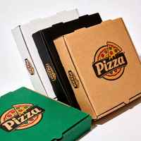 Boîte d'expédition rectangulaire en papier kraft magnétique pour aliments, personnalisable, recyclable, éco-responsable, impression quadricolore, emballage pour pizza, usine OEM