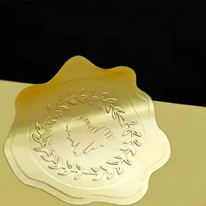 Self-adhesive label for dumb gold concave convex dumb silver milk cup gilded sticker wedding relief seal fast sell through