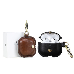Estuche para Auriculares de Cuero Genuino Vintage con Cierre a Presión, Funda Protectora a Prueba de Golpes de Cobertura Total para Airpods 4 - Product Image 4