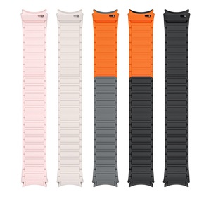 Correa de pulsera sin huecos para Samsung <span class=keywords><strong>Galaxy</strong></span> Watch6/5/4 40mm 44mm <span class=keywords><strong>Watch5</strong></span> <span class=keywords><strong>Pro</strong></span> <span class=keywords><strong>45mm</strong></span> correa de reloj magnética de silicona - Product Image 2