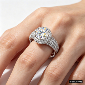<b>Custom</b> Silver/10K/14K/18K Solid Gold 1.0 Carat VVS-VS Quality Round Lab Grown Brilliant Cut Diamond engagement <b>Ring</b> - Product Image 6