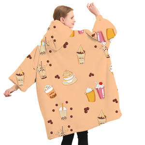 Usine Ultra Doux En Peluche Chaud Jeter À Capuche Couverture Avec Manches Cosy Géant Wearable Couverture À Capuche pour L'hiver - Product Image 5