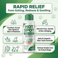 Spray Apaisant pour Animaux 50ml – Traitement Anti-Démangeaisons pour Chiens et Chats – Liquide Apaisant pour la Peau – Hygiène Quotidienne – Soulagement Rapide des Rougeurs – Marque Privée