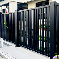 Rampe verticale moderne en acier, barrière de sécurité transparente et esthétique pour escalier et terrasse, finitions personnalisables