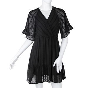 Usine prix Fille 2020 Travail Col Tricoté Femmes dame Parti Noir de Luxe Robe Décontractée - Product Image 1