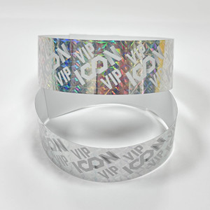 Bracelets d'identification en Tyvek et vinyle imprimés, personnalisables 3/4, durables, imperméables, résistants aux déchirures, économiques, pour le contrôle des foules - Product Image 6
