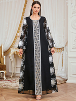 Nouvelle robe élégante musulmane de Dubaï, robes élégantes pour femmes, patchwork brillant, caftan de Dubaï, femme