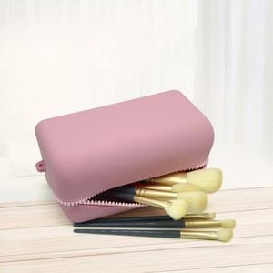 Sacs en silicone imperméables de qualité supérieure, de qualité alimentaire, pour bonbons, cosmétiques, pain, pliables, avec fermeture éclair, pochette pour pinceaux, rangement, porte-monnaie - Product Image 1