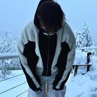 Veste en polaire Sherpa personnalisée, couleur tendance, pour l'hiver, veste en polaire Sherpa à fermeture éclair pour l'extérieur en hiver
