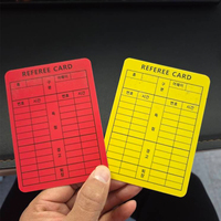 Cartes de football PVC 11x8cm, épaisseur 1MM, cartes rouges et jaunes pour arbitre, cartes de pénalisation personnalisées, kit d'arbitre de football imperméable