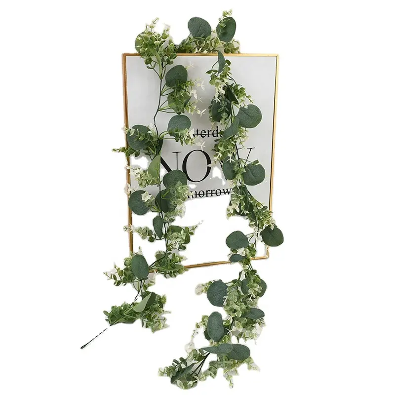 Artificial rattan with flowers Eucalyptus money leaf rattan wedding home decoration simulation plant rattan