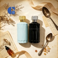 Flacon de parfum en verre facetté de luxe GC, 100 ml, avec bouchon métallique, couleur personnalisée, conteneur vide pour vaporisateur de parfum
