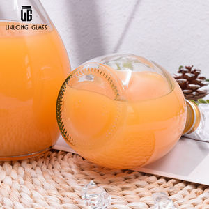 OEM <span class=keywords><strong>250</strong></span> <span class=keywords><strong>ml</strong></span> 500 <span class=keywords><strong>ml</strong></span> trasparente vuoto rotondo <span class=keywords><strong>latte</strong></span> bevande succo spremuto a freddo bevanda bottiglia di vetro con coperchio in plastica - Product Image 2